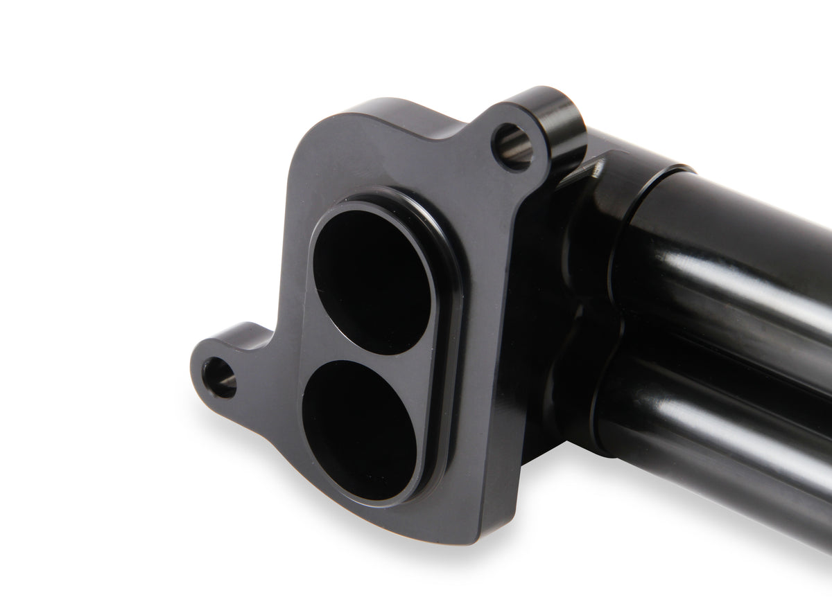 Fits 2015 & Up Gen III Hemi 6.2L Hellcat Engines.  1.875" Shorter than the factory Manifold for Extra Firewall Clearance. -10 Female O-Ring Port Inlet & Outlet.