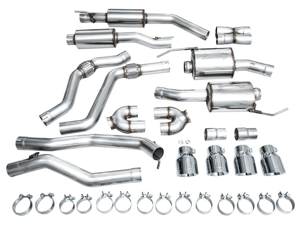 AWE Touring Edition Exhaust for Ford Explorer ST - Chrome Silver Tips