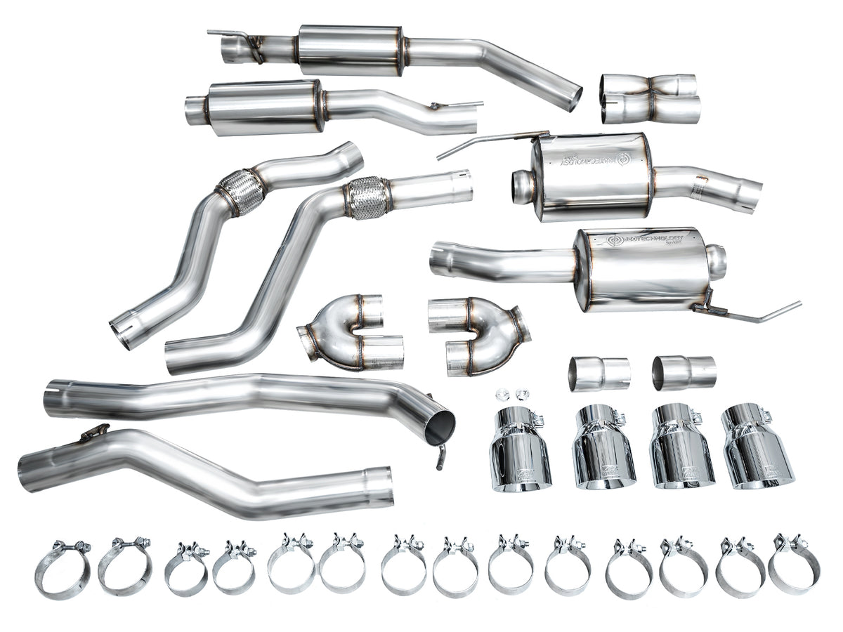 AWE Touring Edition Exhaust for Ford Explorer ST - Chrome Silver Tips
