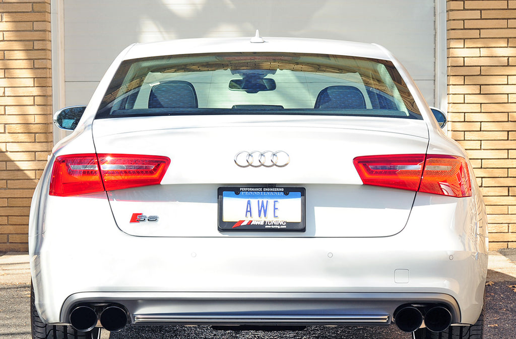 AWE Touring Edition Exhaust for Audi C7 S6 4.0T - Diamond Black Tips