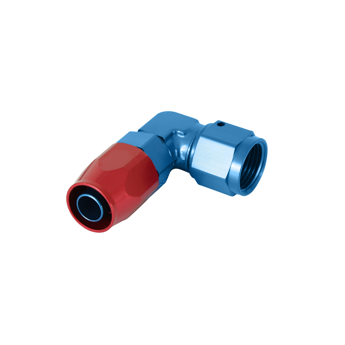 Earls 90 Degree Swivel-Seal® Hose End AN -8 - Red/Blue