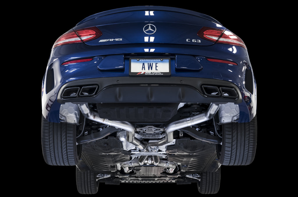 AWE Track Edition Exhaust System for '15-'18 Mercedes-Benz W205 AMG C63/S Sedan (no tips)