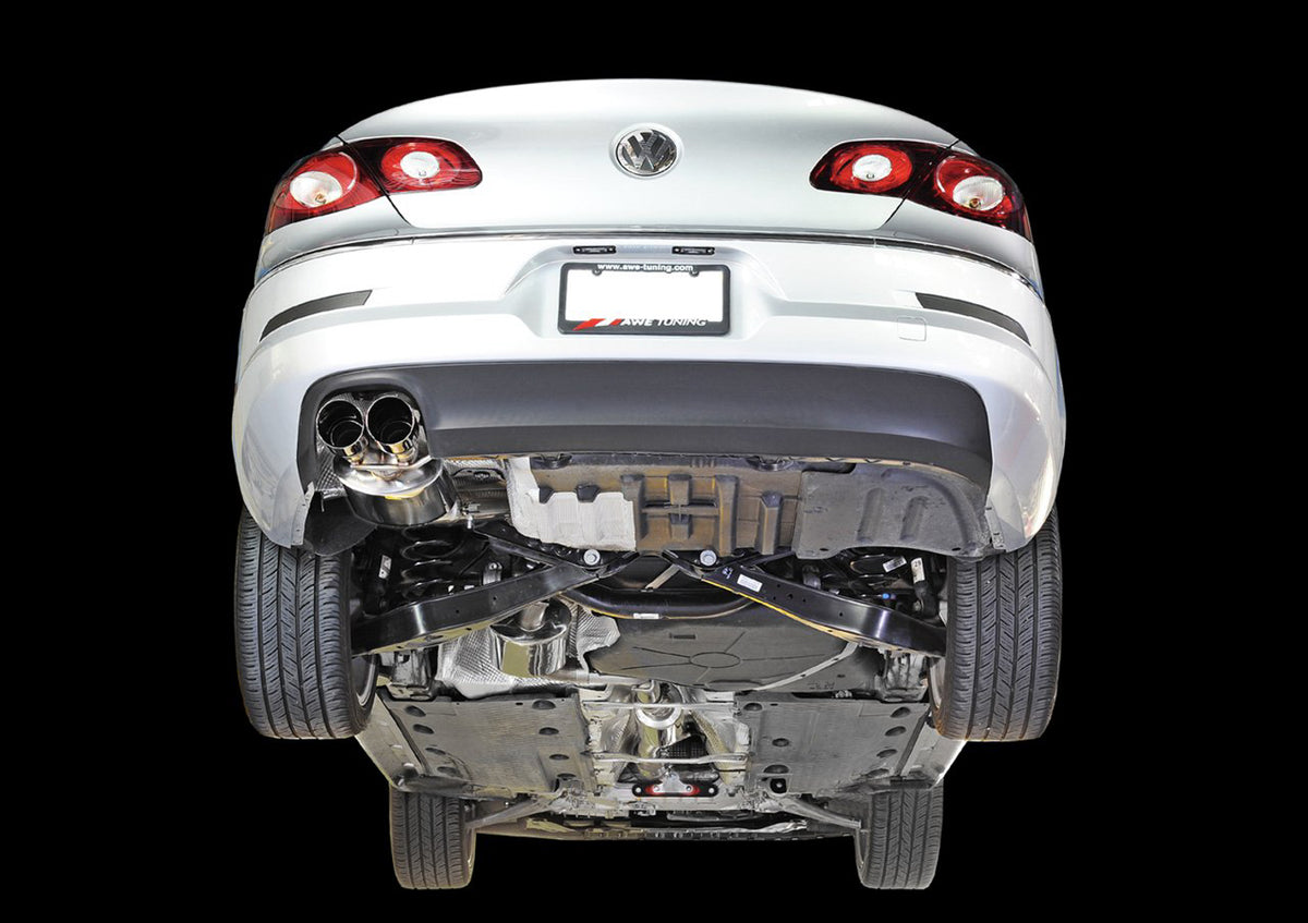 AWE Touring Edition Performance Exhaust for VW CC 2.0T - Diamond Black Tips