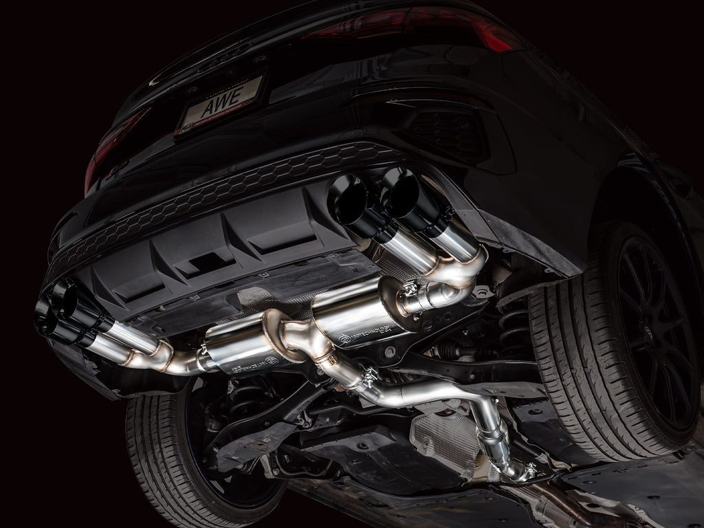 AWE Touring Edition Exhaust for Audi 8Y S3 - 4.5" Diamond Black Tips