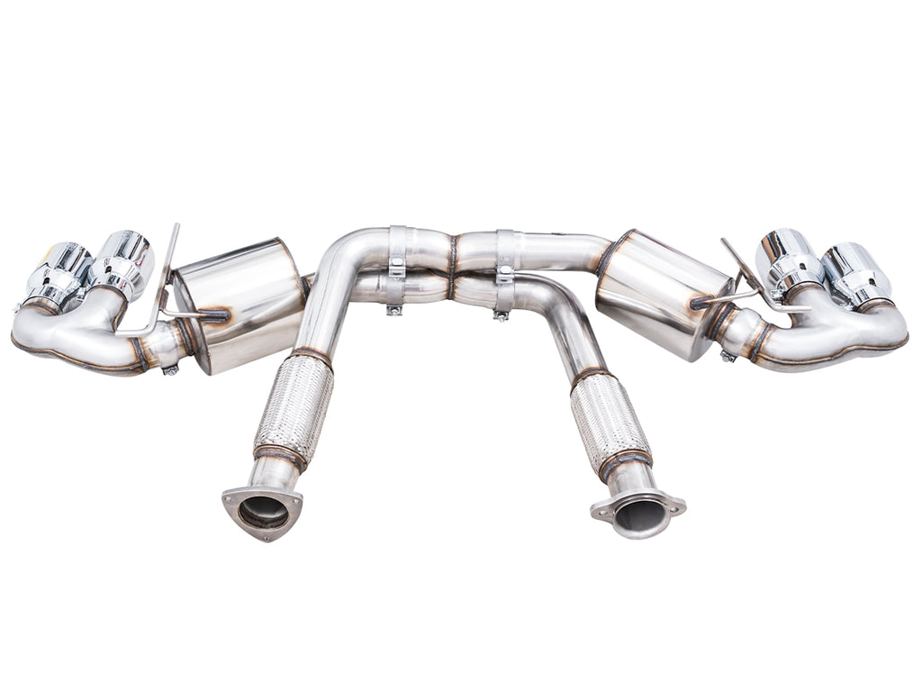 AWE Touring Edition Exhaust for C8 Corvette - 4.5" Chrome Silver Tips