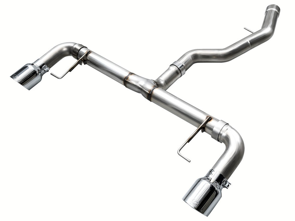 AWE Track Edition Axleback Exhaust for BMW G2X 330i/430i - 4.5” Chrome Silver Tips