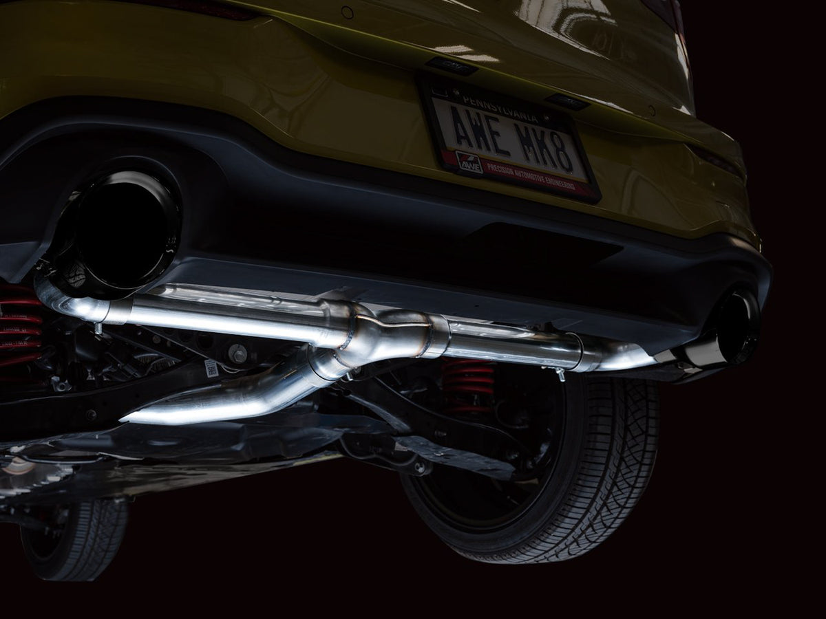 AWE Track Edition Exhaust for VW MK8 GTI - Diamond Black Tips