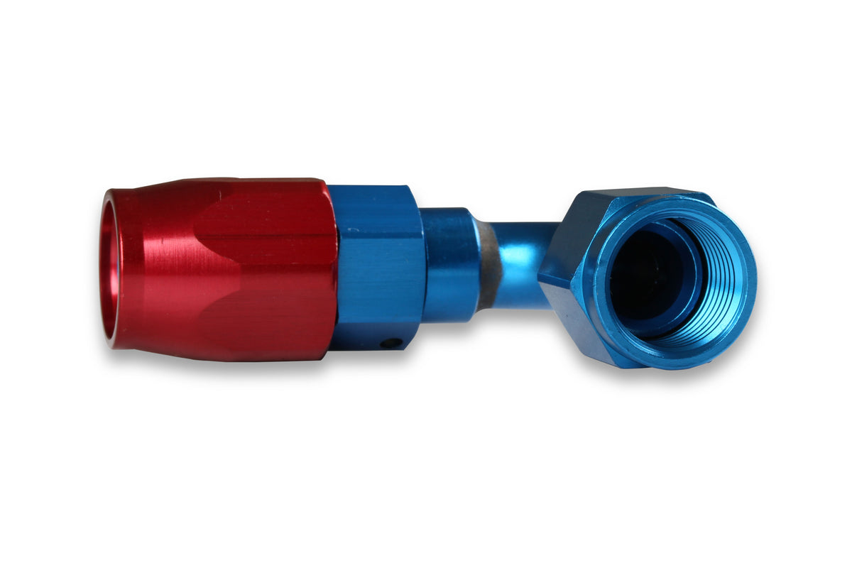 Earls 90 Degree Swivel-Seal® Hose End AN -6 - Red/Blue
