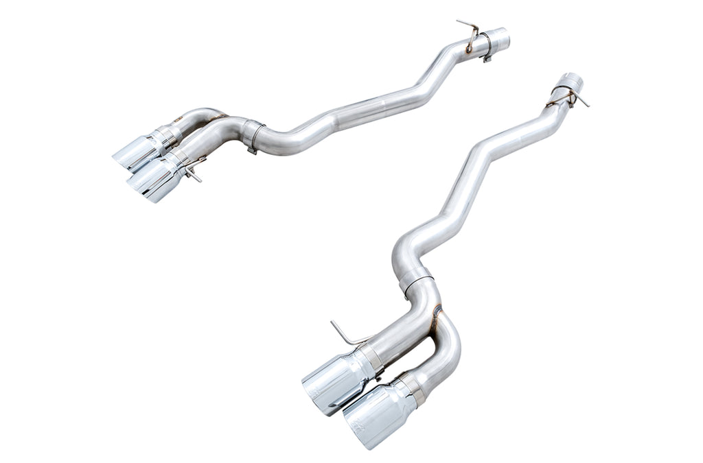 AWE Track Edition Axleback Exhaust for BMW F90 M5 - 4" Chrome Silver Tips