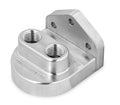 Billet Remote Oil Filter Mount Kit 3/4"-16 Center Thread 1/2" NPT Female Ports, Single Filter