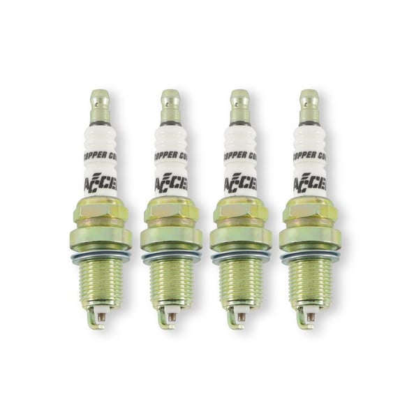 HP Copper Spark Plug - 14mm Thread, .750 in Reach - Gasket (flat) Seat - ISO Standard - 4 Pack