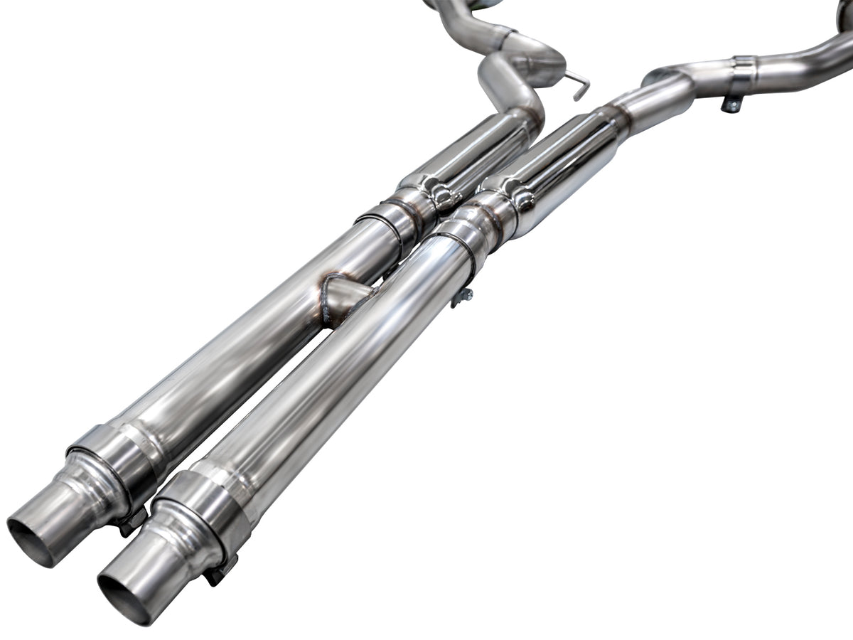 AWE Touring Edition Exhaust for S650 Ford Mustang GT Fastback - Dual Diamond Black Tips