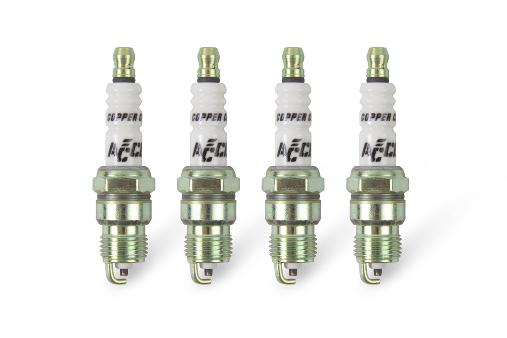 HP Copper Spark Plug - Shorty - 14mm Thread - .460 in Reach - Tapered Seat - Non-Resistor - 4 Pack