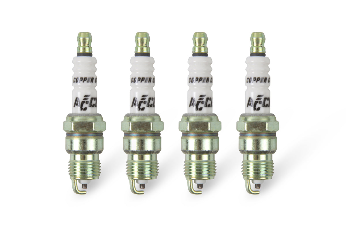 HP Copper Spark Plug - Shorty - 14mm Thread - .460 in Reach - Tapered Seat - Non-Resistor - 4 Pack