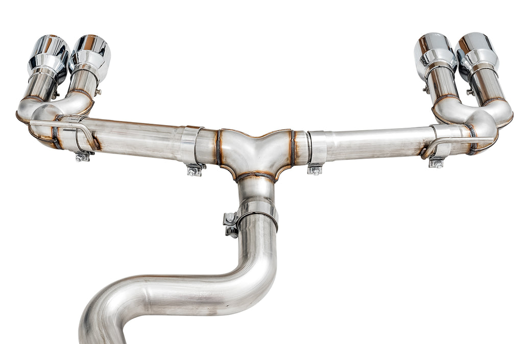 AWE Track Edition Exhaust for Audi 8V S3 - 4" Chrome Silver Tips