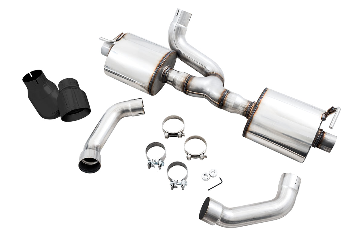 AWE Tread Edition Axleback Dual Exhaust for Jeep JK/JKU 3.6L - Diamond Black Tips
