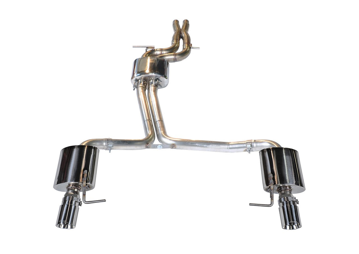 AWE Touring Edition Exhaust for Audi C7 A7 3.0T - 4" Chrome Silver Tips