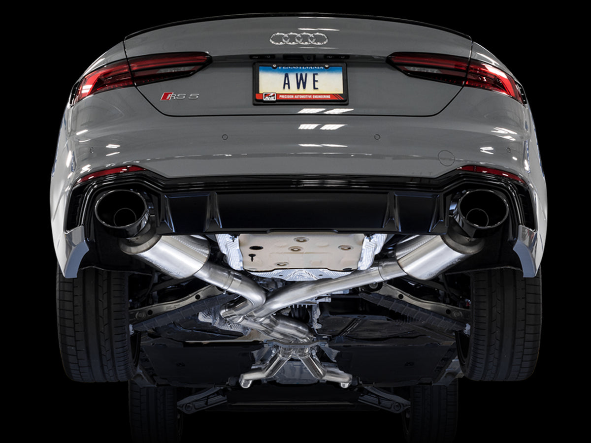 AWE Touring Edition Exhaust for Audi B9 RS 5 Sportback - Diamond Black RS-style Tips