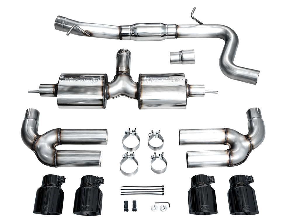 AWE Touring Edition Exhaust for Audi 8Y S3 - 4.5" Diamond Black Tips