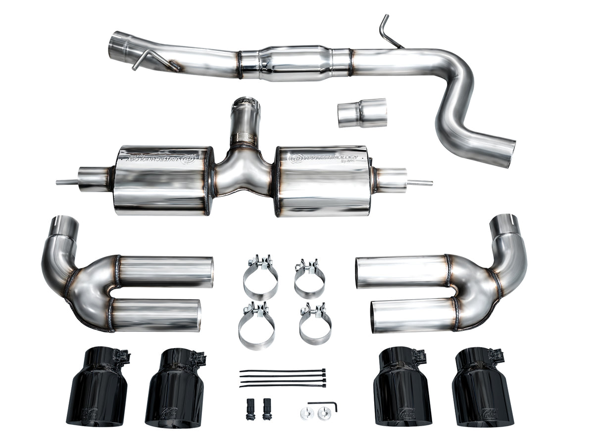 AWE Touring Edition Exhaust for Audi 8Y S3 - 4.5" Diamond Black Tips