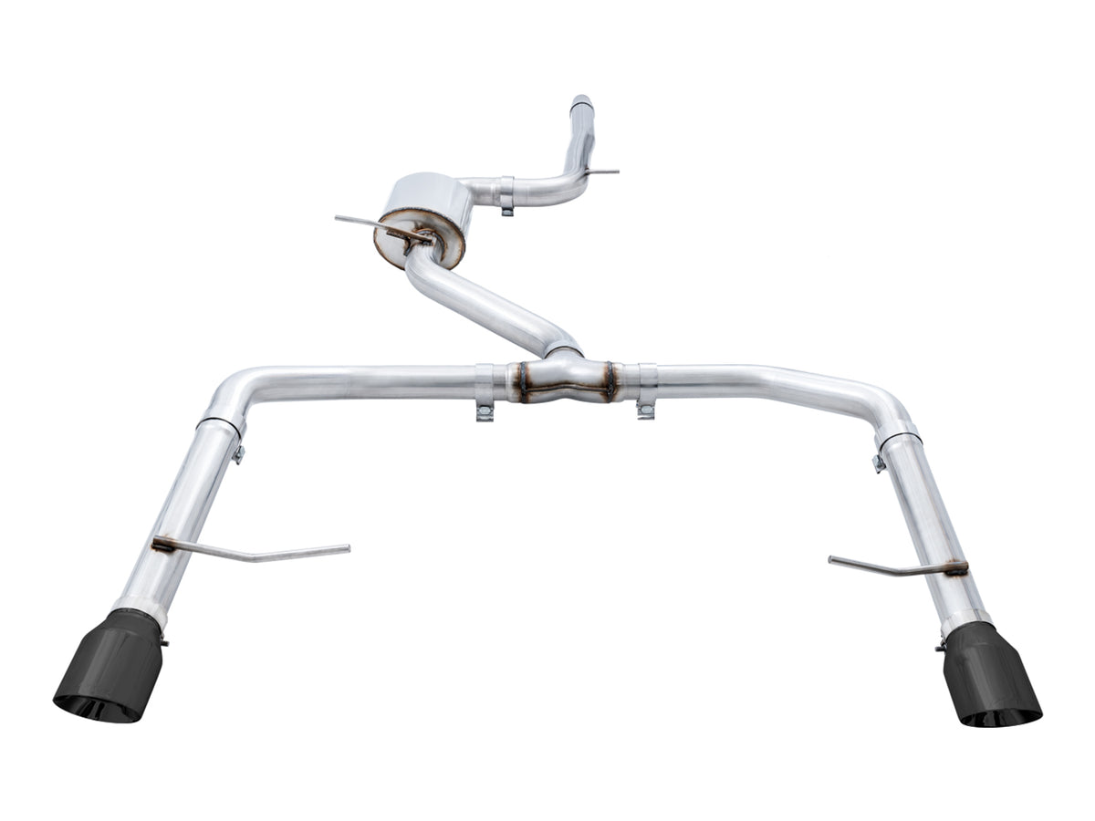 AWE Track Edition Exhaust - Resonated - for MK7 Jetta GLI w/ High Flow Downpipe (not included) - Diamond Black Tips