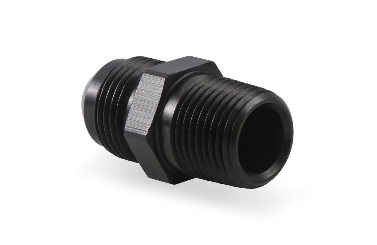Straight AN -10 Male to 1/2" NPT Male Adapter - Black