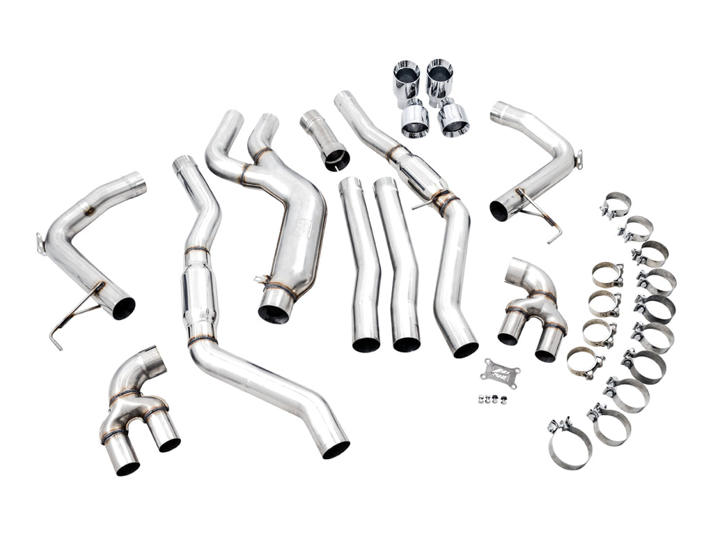 AWE Track Edition Exhaust for G2X M340i / M440i - 4" Chrome Silver Tips