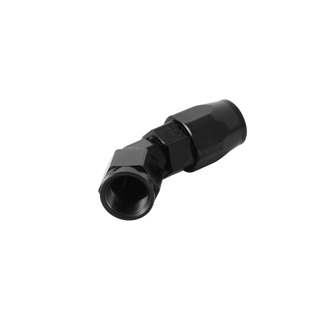 Earls 45 Degree Swivel-Seal® Hose End AN -6 - Black