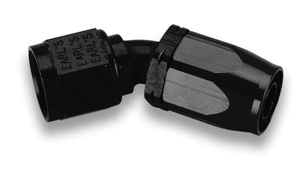 Earls 45 Degree Auto-Fit Hose End AN -4 - Black