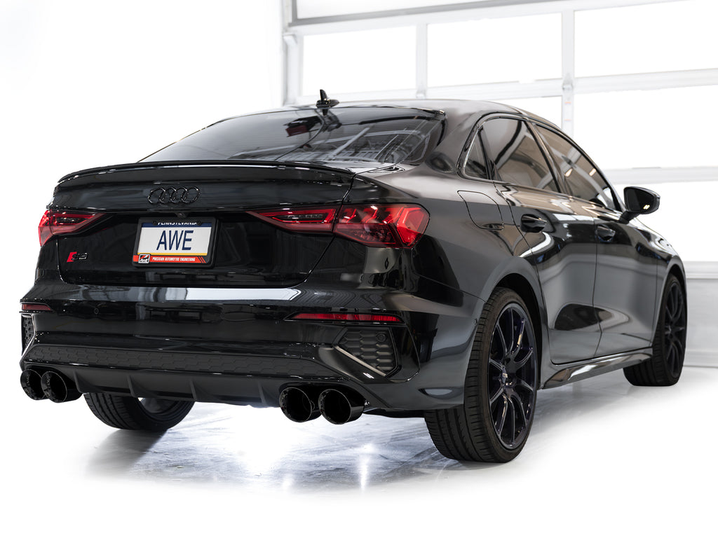 AWE Touring Edition Exhaust for Audi 8Y S3 - 4.5" Diamond Black Tips