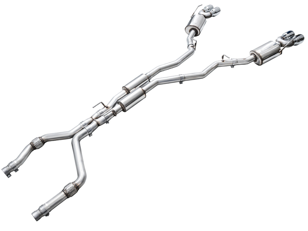 AWE Touring Edition Exhaust for Ford Explorer ST - Chrome Silver Tips