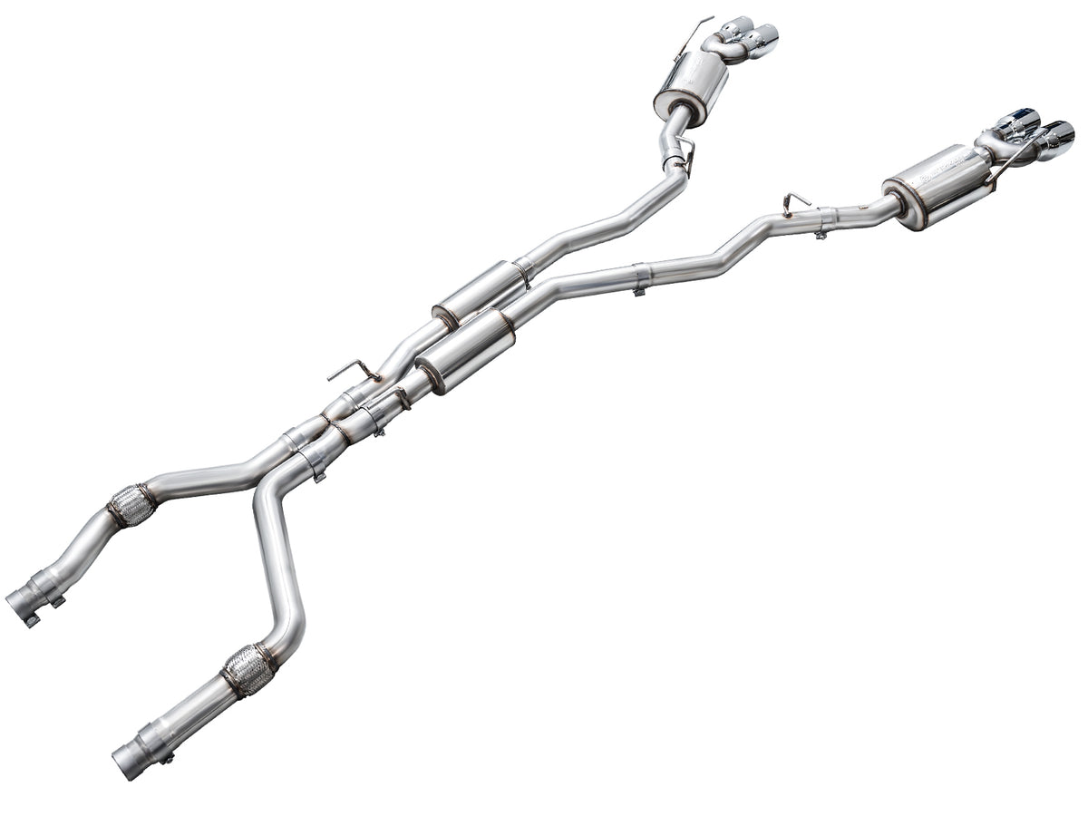 AWE Touring Edition Exhaust for Ford Explorer ST - Chrome Silver Tips