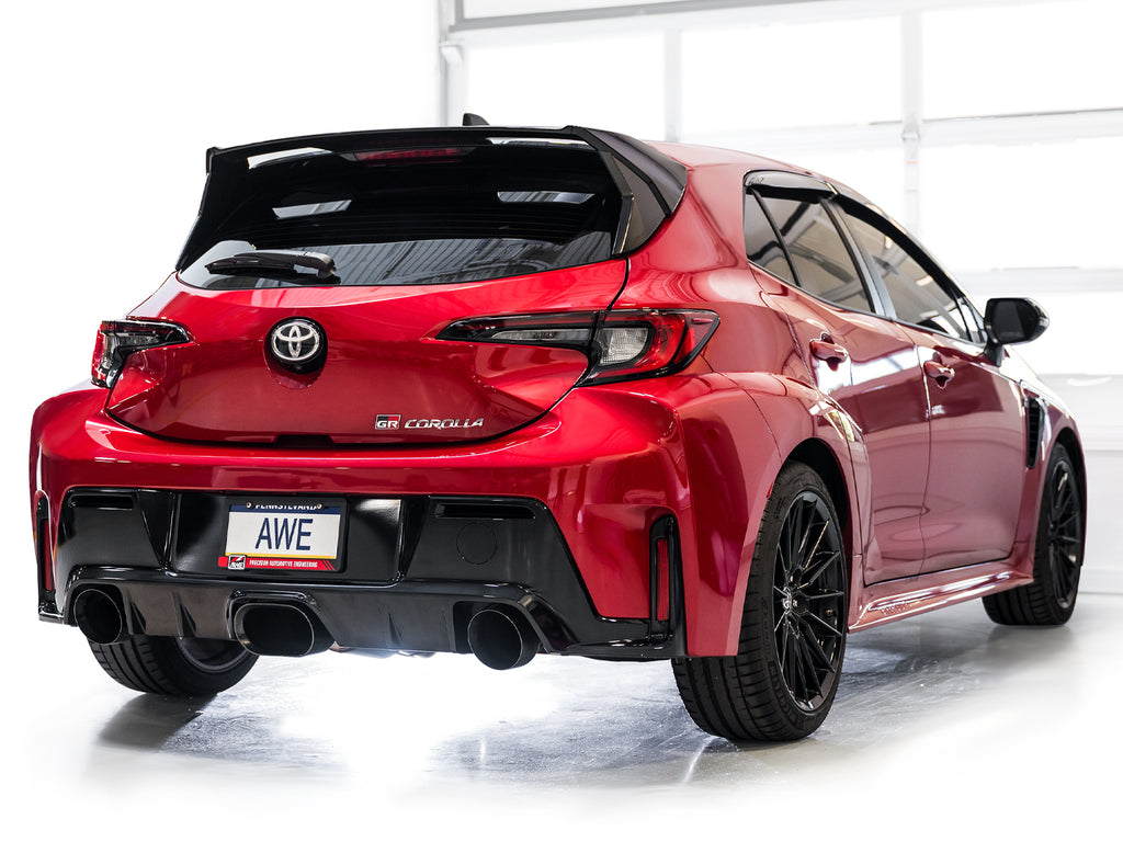 AWE Track Edition Exhaust for GR Corolla - Diamond Black Tips