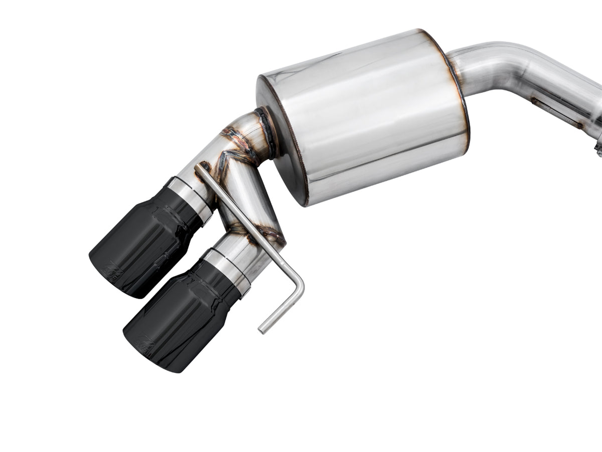 AWE Touring Edition Cat-back Exhaust for the '18-'23 S550 Mustang GT - Quad Diamond Black Tips