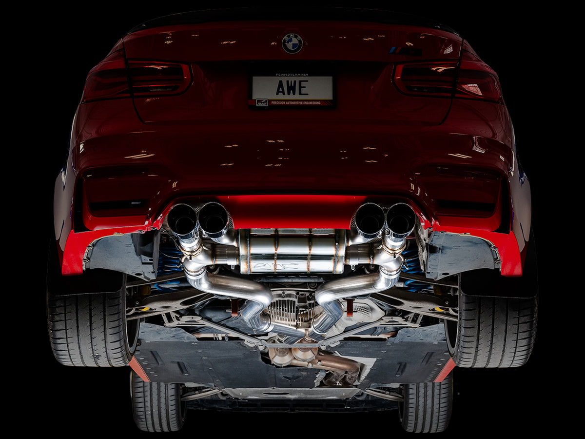 AWE SwitchPath™ Catback Exhaust for BMW F8X M3/M4 - 4" Chrome Silver Tips