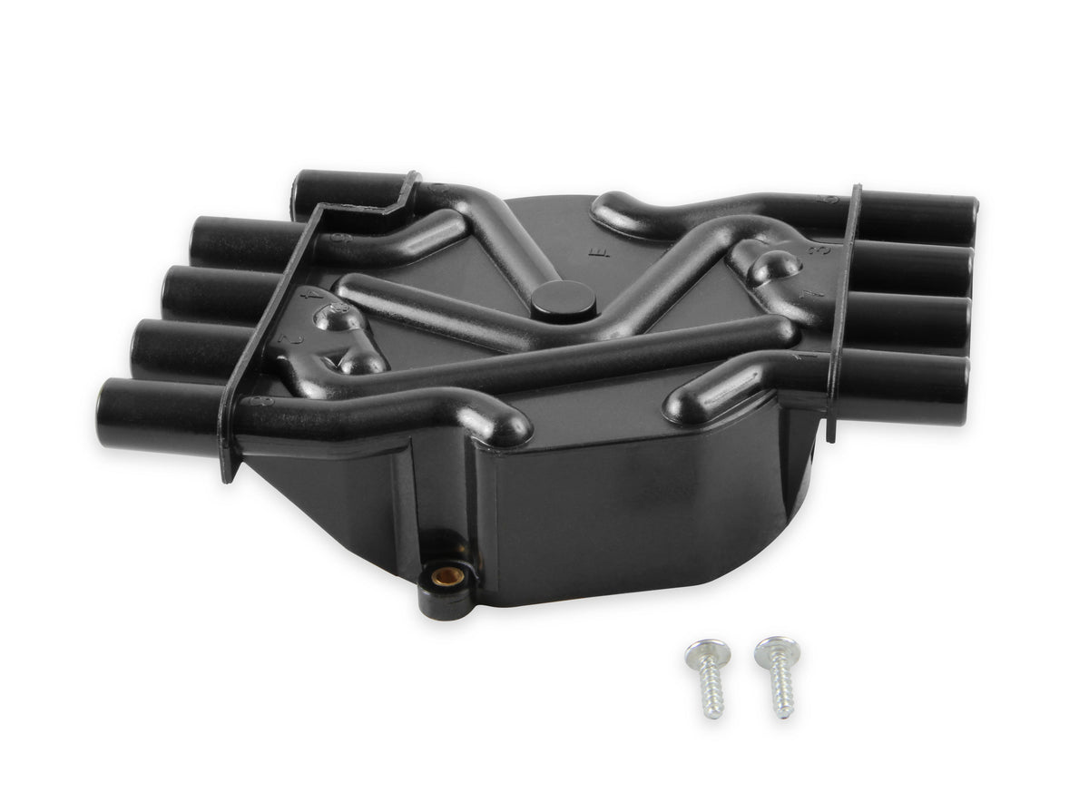 Distributor Cap - Chevy / GMC Vortec - V8 - Female - Socket Style - Crab - Black - 120141 distributor cap is a black, socket style heavy duty cap.