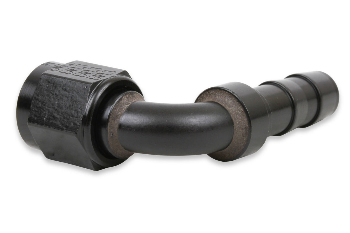 Black Anodized Lightweight Direct Replacement for Brass Push Lock Type Hose Ends.