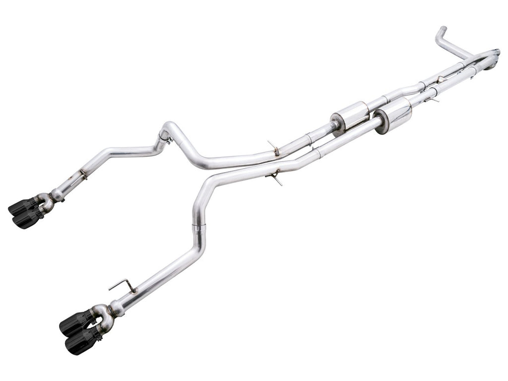 AWE 0FG Catback Exhaust for Silverado ZR2/Sierra AT4X - 4" Diamond Black Tips