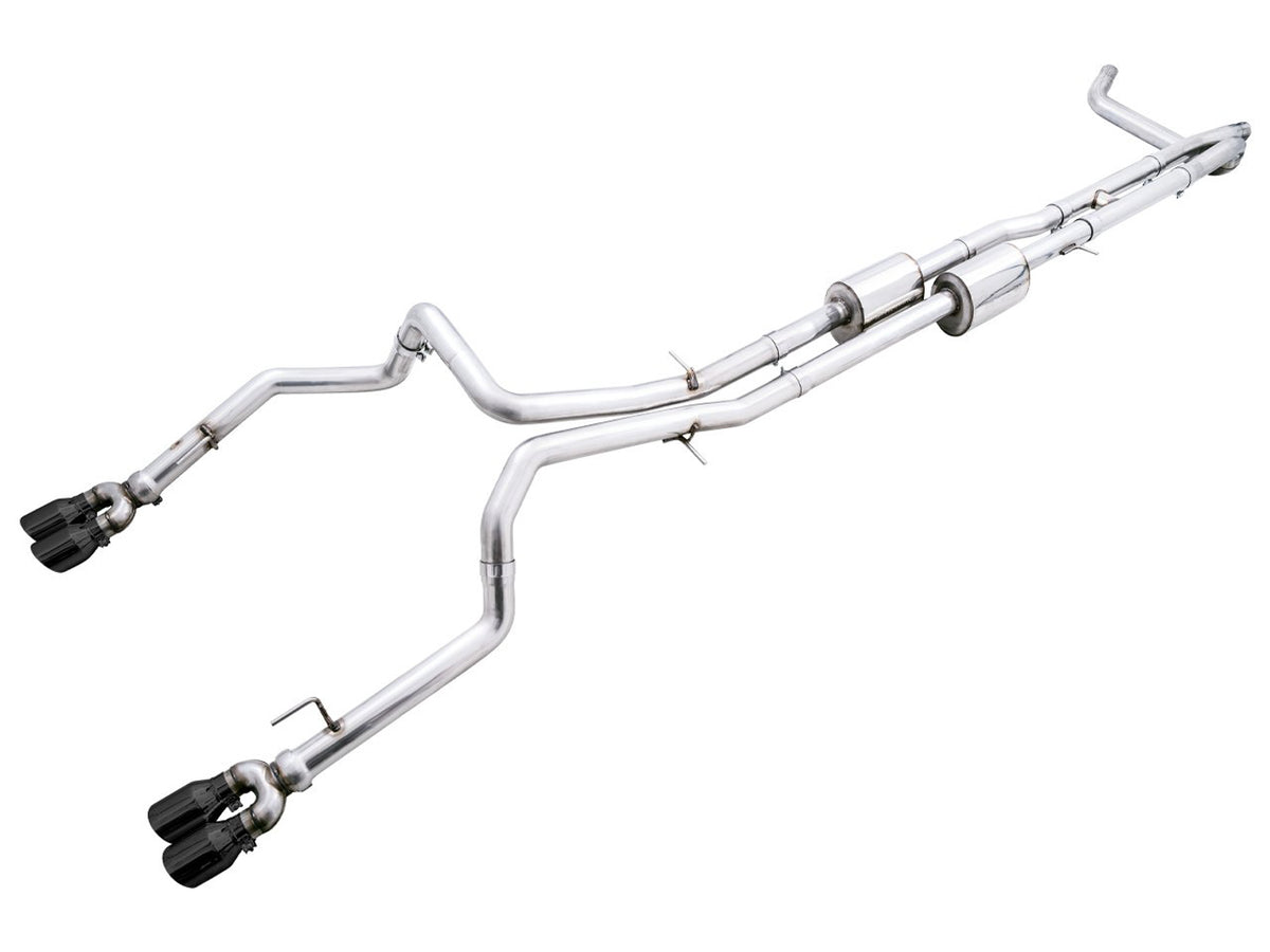 AWE 0FG Catback Exhaust for Silverado ZR2/Sierra AT4X - 4" Diamond Black Tips