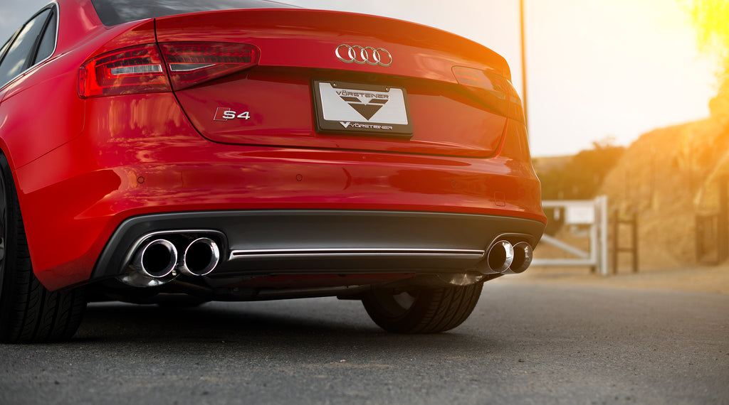 AWE Touring Edition Exhaust for Audi B8 S4 3.0T - 4" Chrome Silver Tips