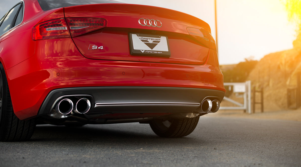 AWE Touring Edition Exhaust for Audi B8 S4 3.0T - 4" Chrome Silver Tips