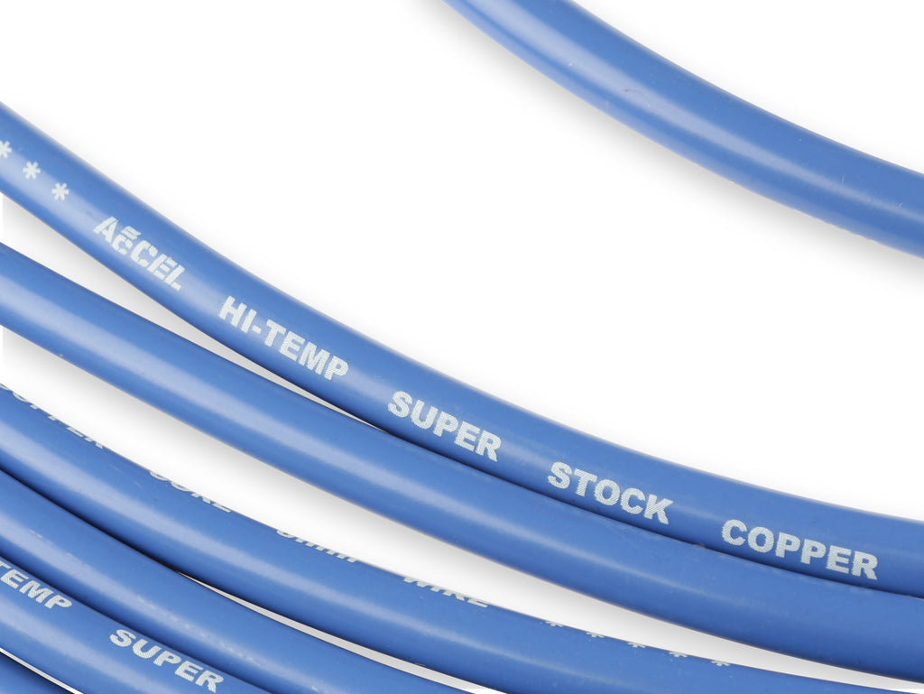 Spark Plug Wire Set - Super Stock Copper Core 8mm - 90 Deg. Boots - Blue - 4039B, Spark Plug Wires, Super Stock, Copper Core, 8mm, Blue