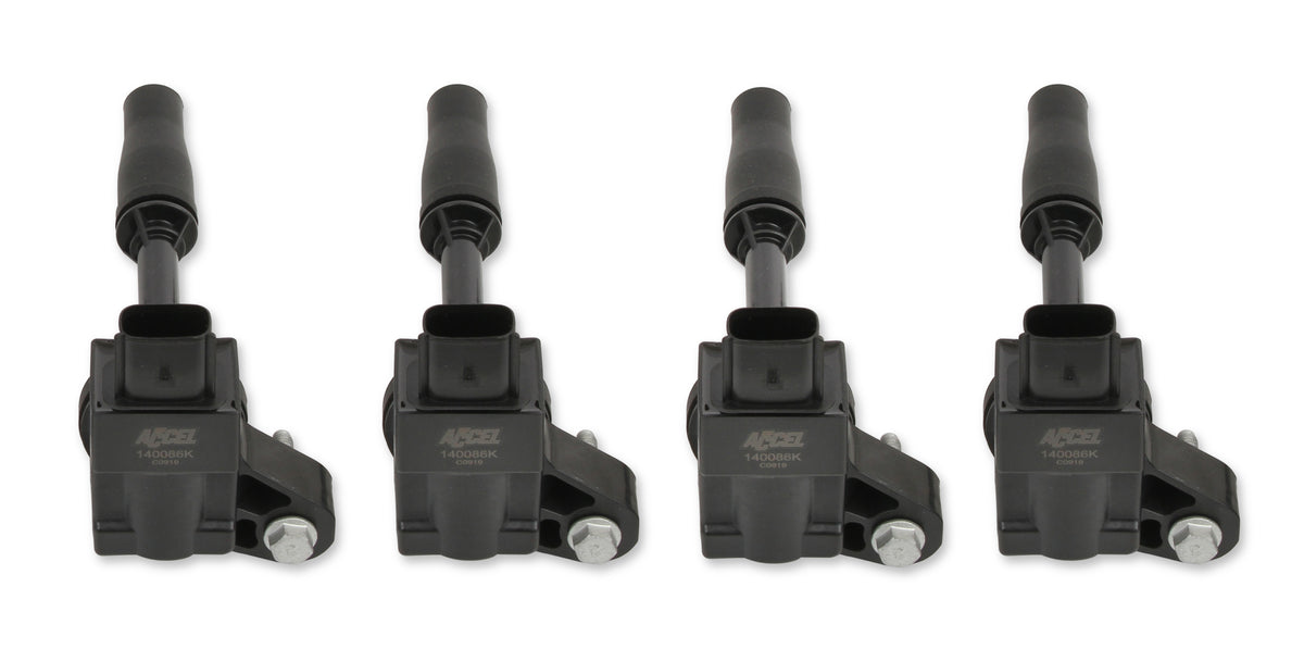 Ignition Coils - General Motors 2.0L Turbo, 2.5L, engines, Black, 4-Pack - Fits 2013-2018, Buick, Cadillac, Chevy, GMC 2.0L Turbo and 2.5L 4-cylinder engines.