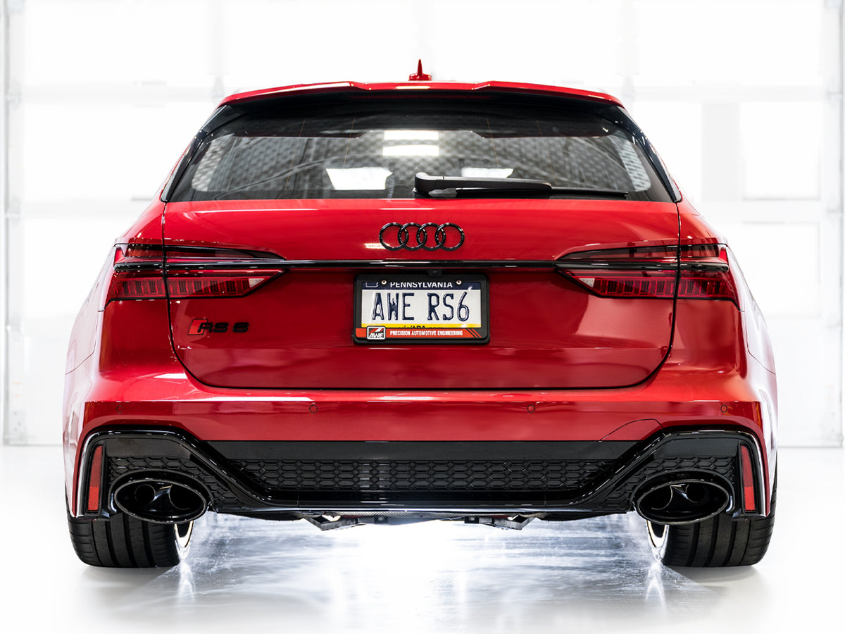 AWE SwitchPath™ Exhaust for C8 Audi RS 6/RS 7 - Diamond Black RS-style Tips