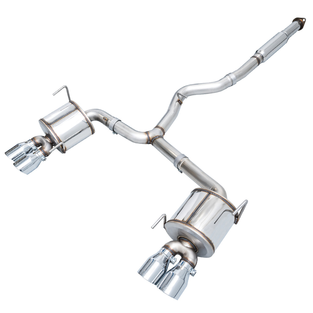 AWE Touring Edition Exhaust for VA STI / GV WRX / GV STI Sedan - 4" Chrome Silver Quad Tips