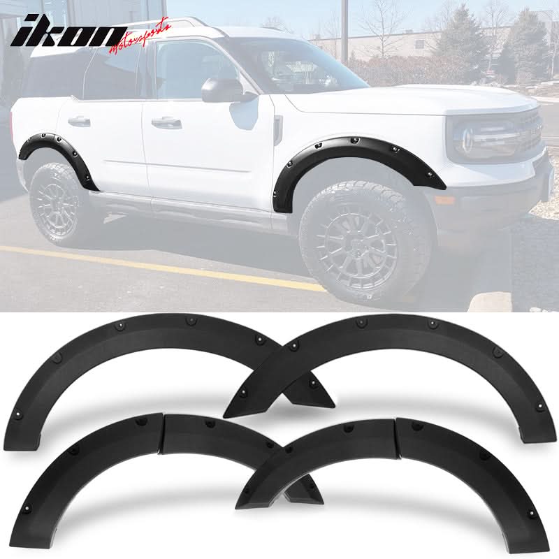 2021-2025 Ford Bronco Sport Pocket Style Black Fender Flares 6PC PP