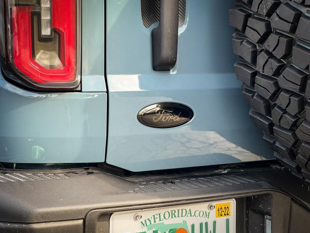Ford Bronco Rear Oval Emblem Overlay (Tint or Solid) - 2021-2026 Bronco / Bronco Sport