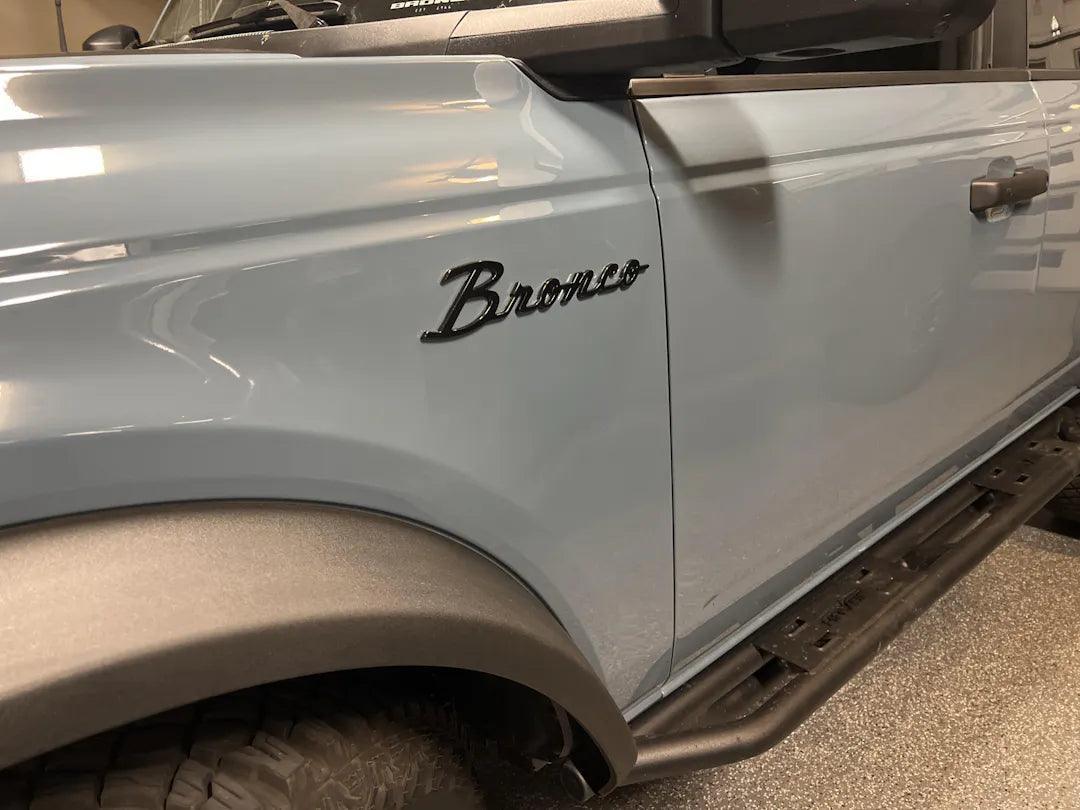 Ford Bronco Cursive Script Metal Emblem Templates - 2021+ Bronco