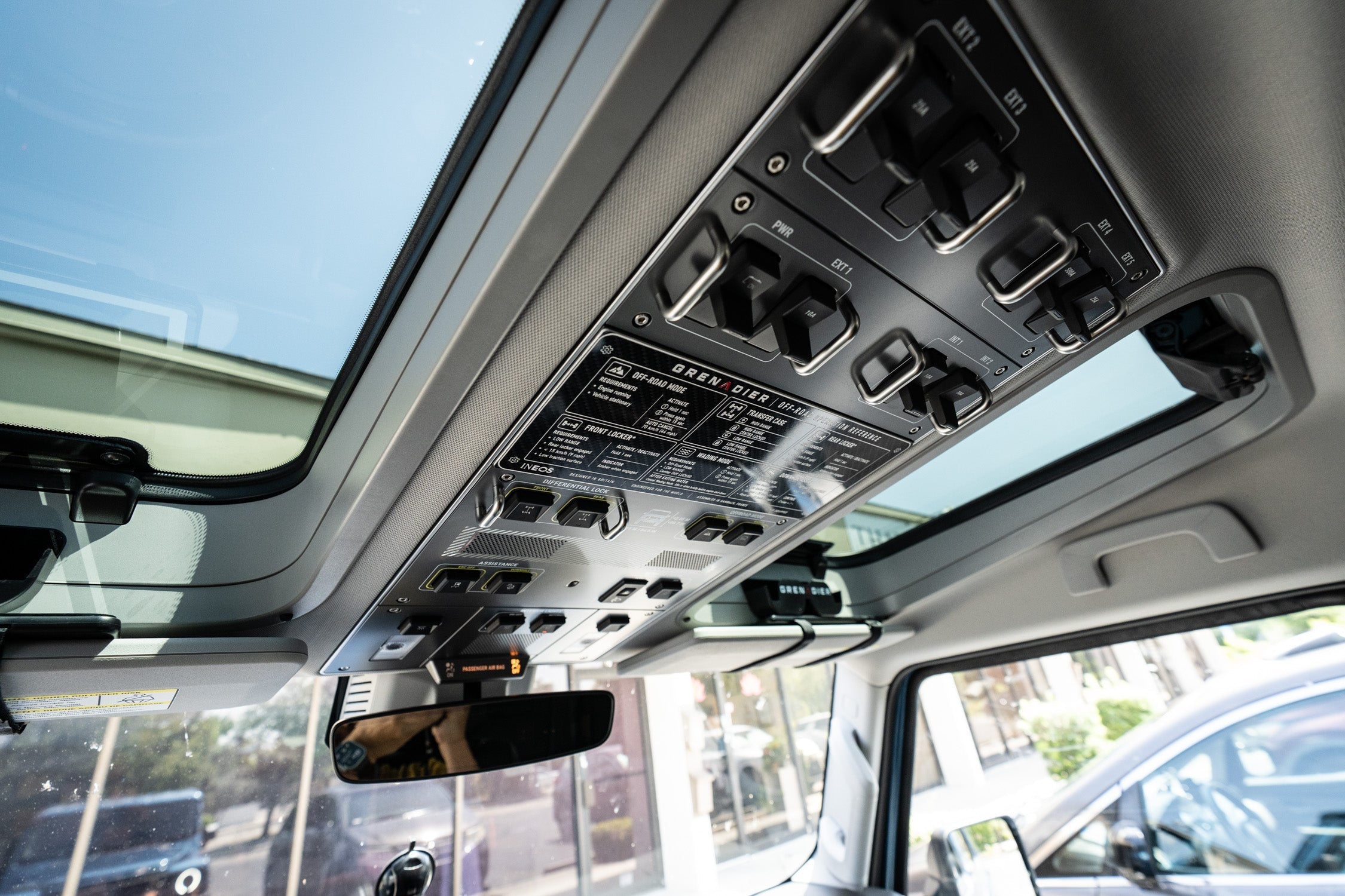 Overhead Control Panel Offroad Operation Reference Plate - 2024+ Grenadier / Quartermaster