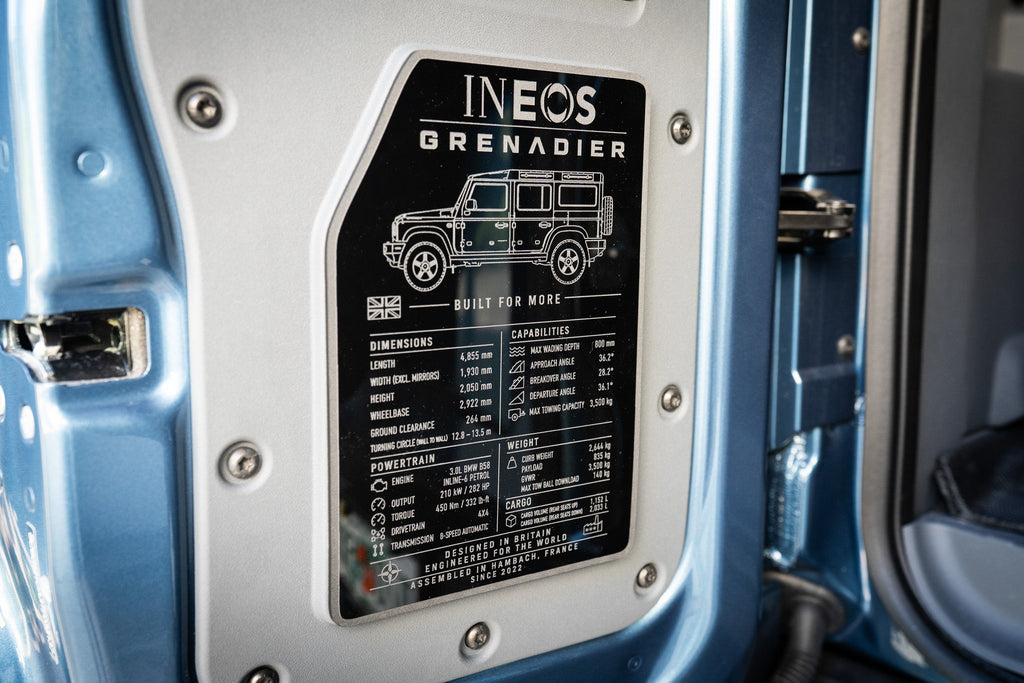 Spec Plate for Cargo Door - 2024+ Grenadier Station Wagon